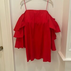 Strapless Caroline Constas mini flamenco dress